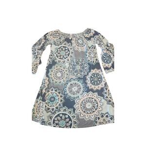 Ladies Blue‎ and teal paisley patterned JJ boutique Boho style size large dress